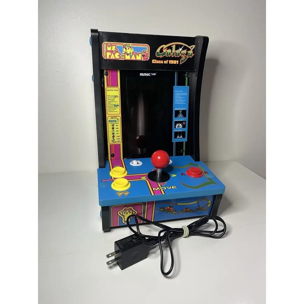 Arcade1Up Ms. Pacman Galaga Dug 81 Countercade Arcade MSP-C-402000 Works Great!